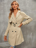 Beaumama trench coat grossesse élégant casual tous les jours double boutonnage ceinture poches femme enceinte