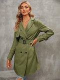 Beaumama trench coat grossesse élégant casual tous les jours double boutonnage ceinture poches femme enceinte