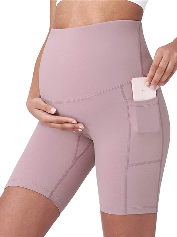 Beaumama leggings grossesse casual confortable rayé poches moulante femme enceinte