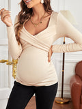 Beaumama t-shirt allaitement grossesse plissé style maison femme enceinte