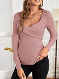 Beaumama t-shirt allaitement grossesse plissé style maison femme enceinte