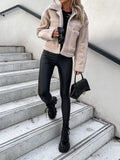 Beaumama perfecto vestes grossesse élégant décontracté casual rayé poilu col teddy bear manteau d'hiver femme enceinte